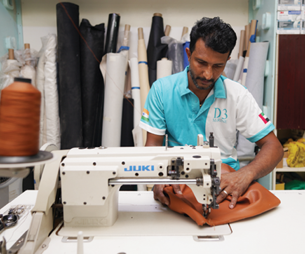 Upholstery work at Kant Ships & Boats Maintenance Services L.L.C