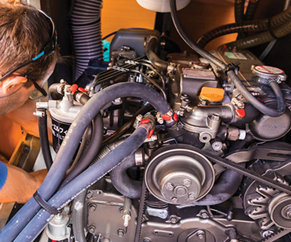 outboard engine work